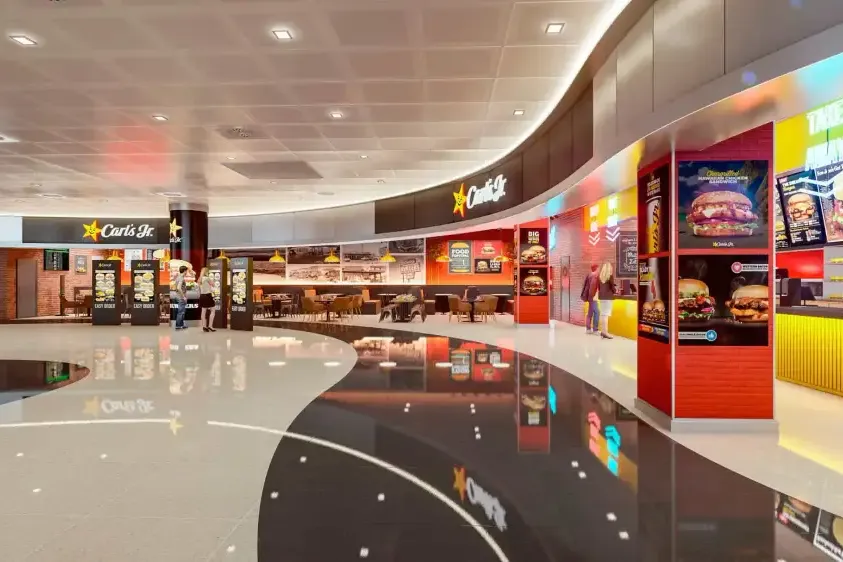 Carl's Jr.: restaurant unit in a food court