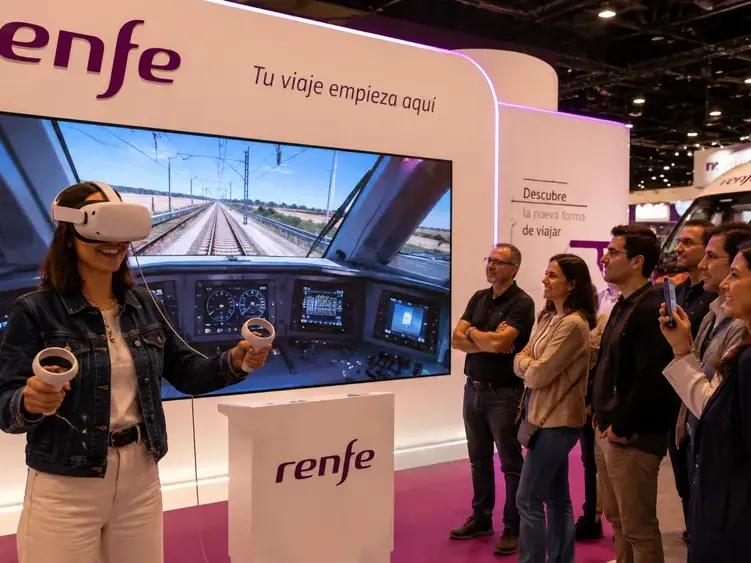 Virtual reality experience on the Renfe stand