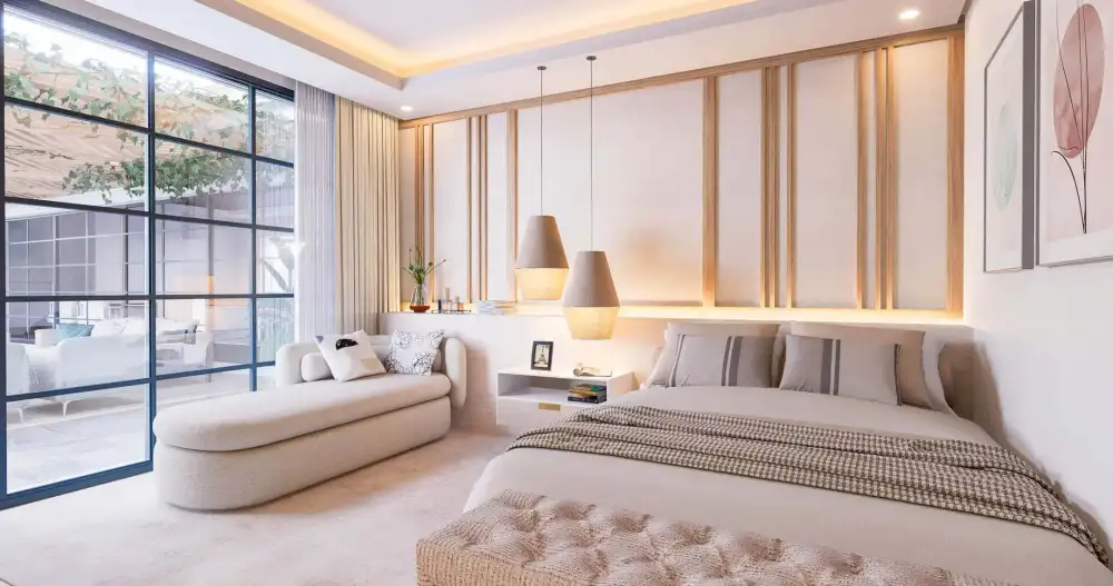 Dormitorio lujo render interior